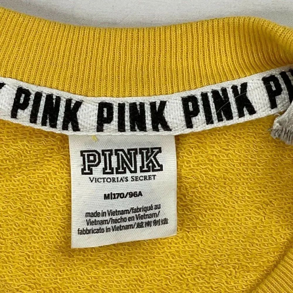 Victoria's Secret Pink Colorblock Snap Button Cropped Sweatshirt - Picture 3 of 10